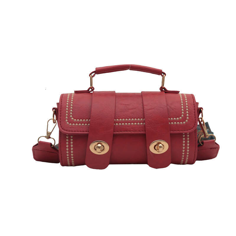 Niche handbag for women 2024 new versatile crossbody bag, trendy and trendy, hand-held Boston cylindrical bag