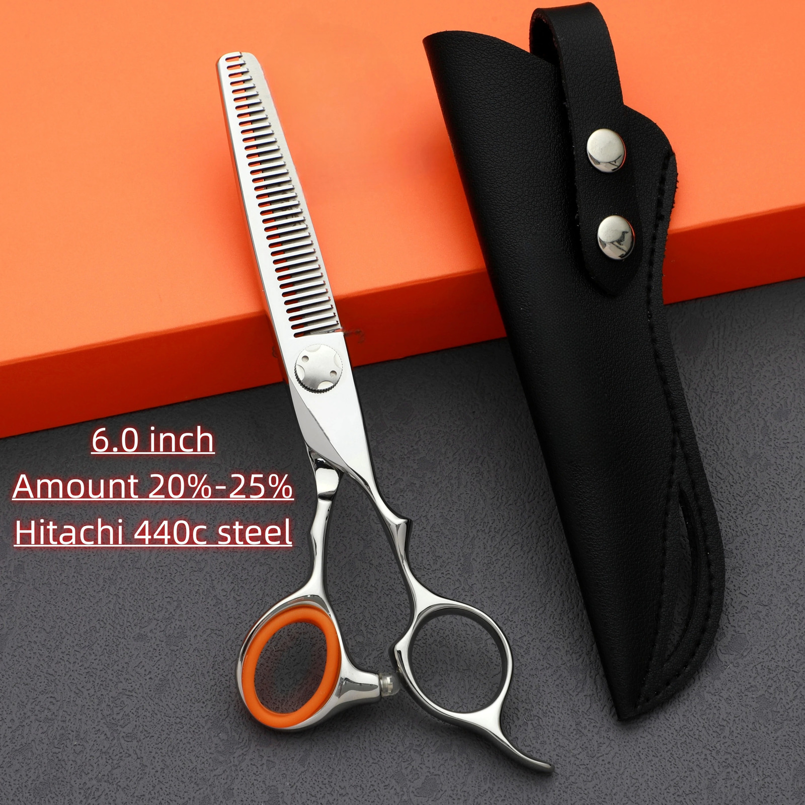 6.0 inch Professional hiar thinning shearsHitachi 440C steel hairdressing scissorsHigh-end thinning tools hair cutting shears 241220