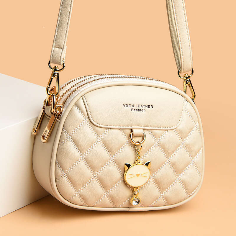 Women's 2023 New Trendy and Fashionable Square Lingge Versatile Crossbody Summer Fresh One Shoulder Small Bag