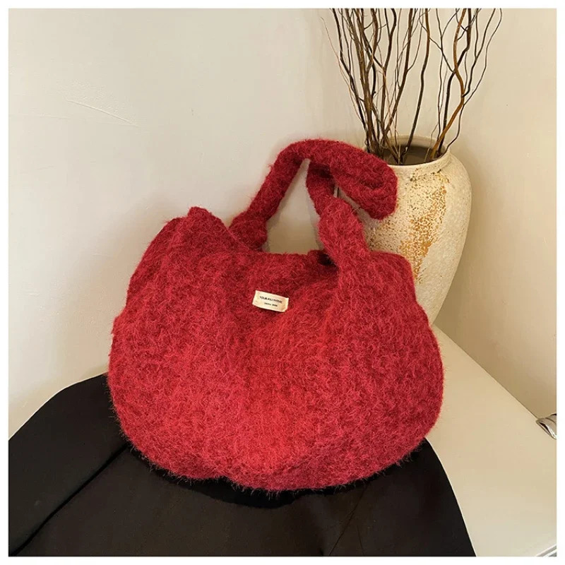 New Women s Handbag Solid Color Simple Fashion Large Capacity Soft Popular Commuter Designer Shoulder Bag bag