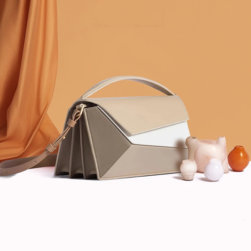 New Geometric Design Women Rhombic Bags Small High Texture Handbag