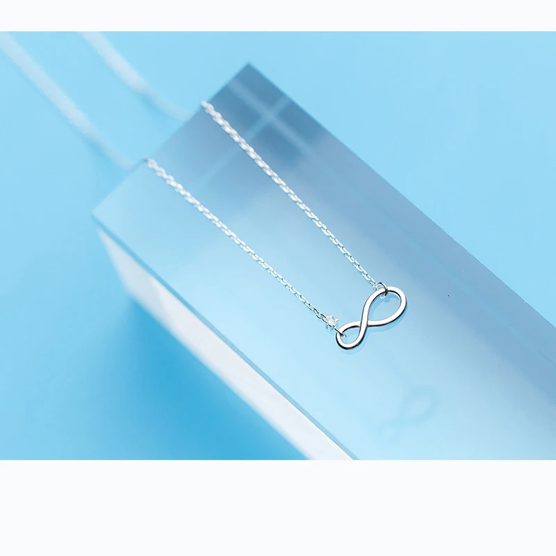 MloveAcc 925 Sterling Silver Fashion Jewelry Friend Forever Infinity Love Pendant Necklaces for Women Gifts Silver Chain 241220