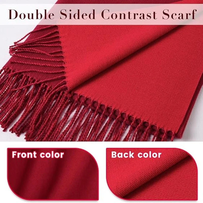 Womens Cashmere Scarf Large Pashmina Shawls and Wraps Light Blanket Scarf for Evening Dress Warm Daily Tra 241220