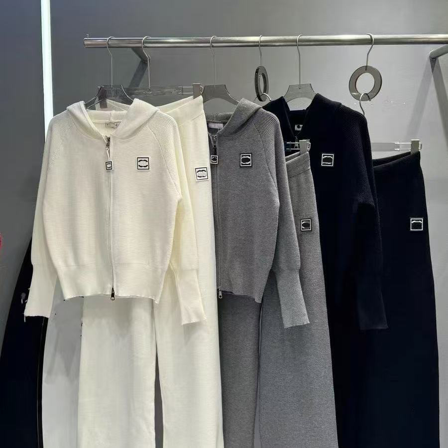 25SS Fashion sportswear jogging bottoms fake sweater knitted hoodie set designer high quality fall winter casual clothing asian size s-l