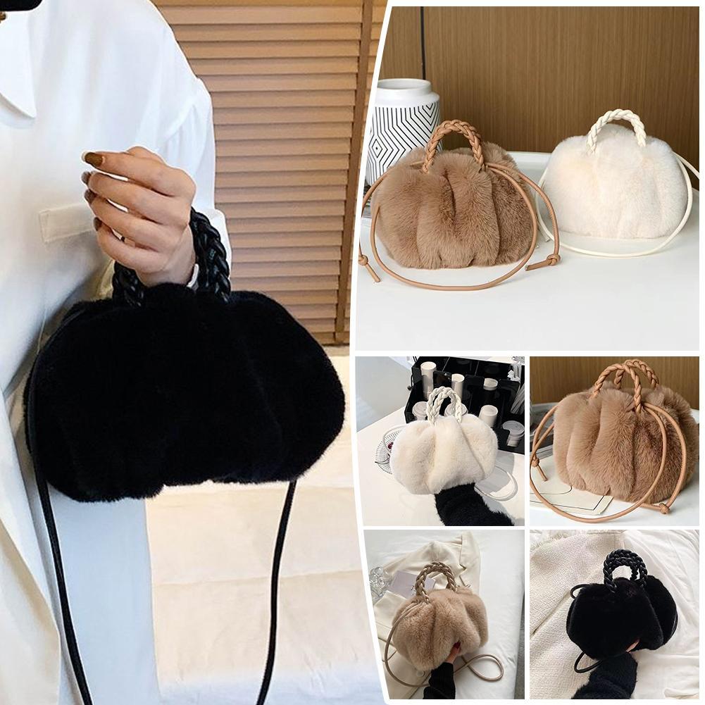 Cute Pumpkin Autumn Winter New Fashion Cloud Crossbody Bag niche design sweet girl trendy handbag bag