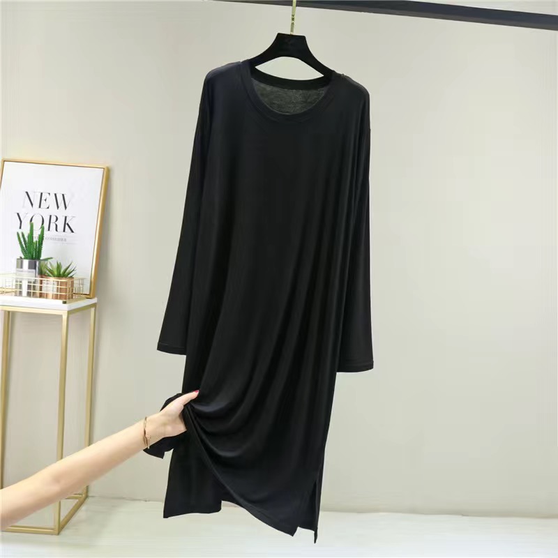 Casual Comfortable Nightshirt Women's Long Sleeve Nightgowns Loose Spring Autumn Night Dress Female Sleepshirt