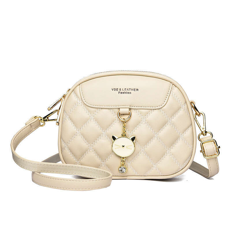 Women's 2023 New Trendy and Fashionable Square Lingge Versatile Crossbody Summer Fresh One Shoulder Small Bag