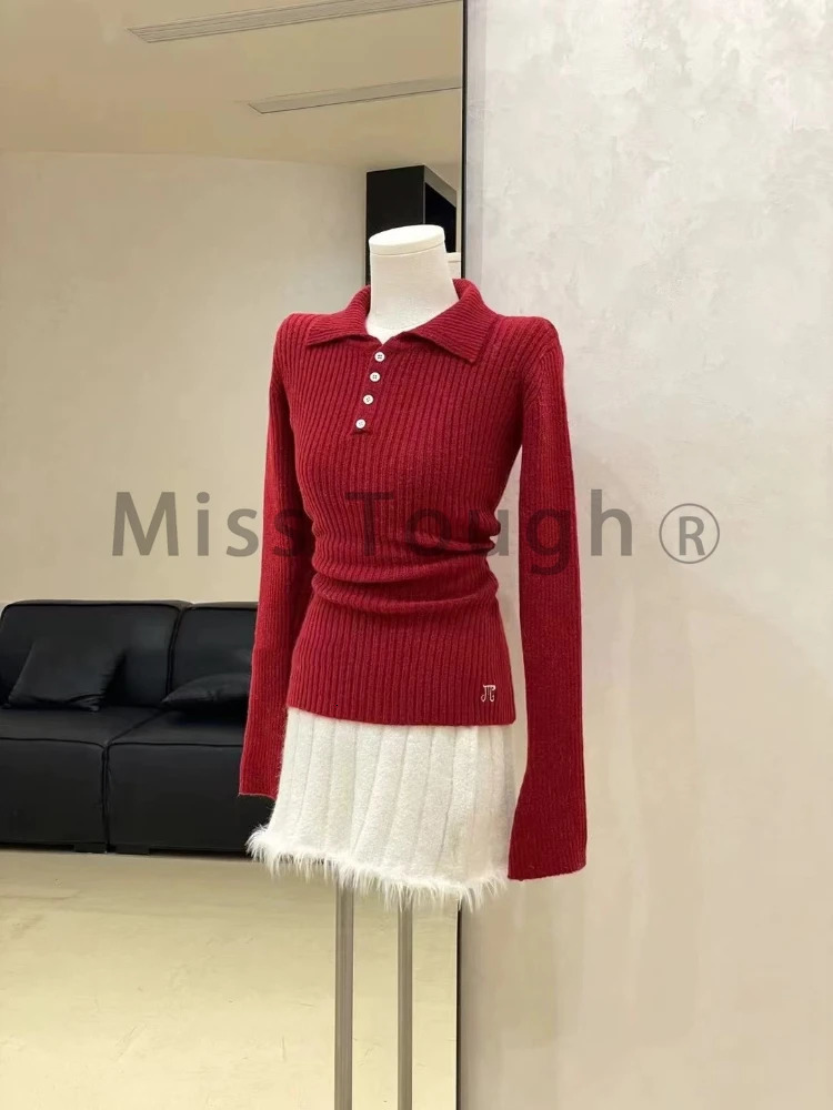 Winter Korean Knit Sweet 3 Piece Sets Women Long Sleeve Slim Pullovers Mini Skirt Women Fashion Christmas Party Y2k Suits 241220