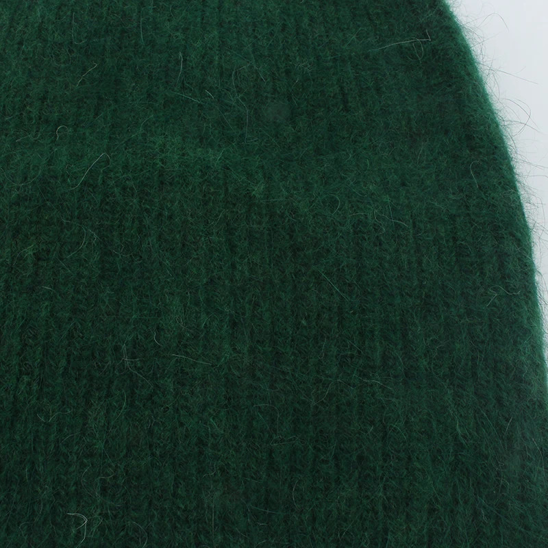 Women Autumn Winter Rabbit Fur Beanie Hats For Ladies skullies beanies Thick Knitted Warm Casual Caps 241214