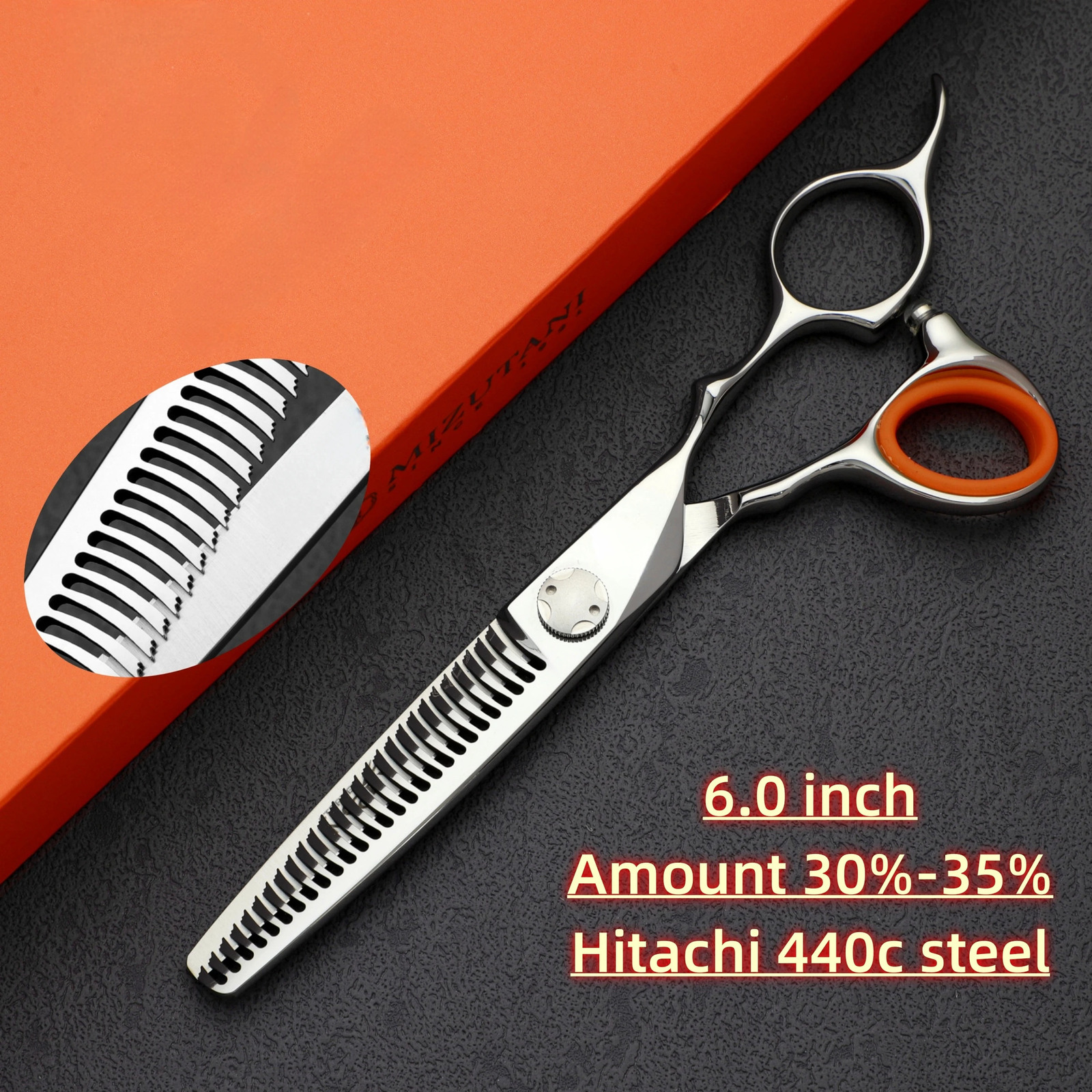 6.0 inch Professional hiar thinning shearsHitachi 440C steel hairdressing scissorsHigh-end thinning tools hair cutting shears 241220