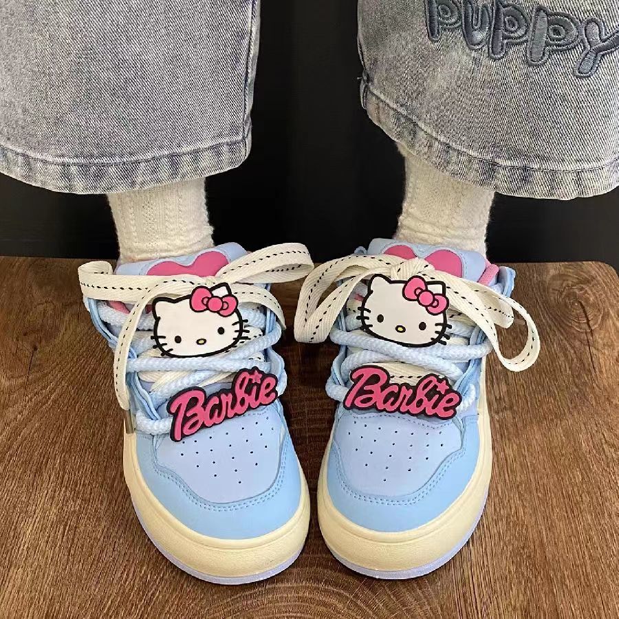 Autumn hot selling original soft girl cute big head bread shoes children's thick sole 2024 new versatile casual board shoes trend