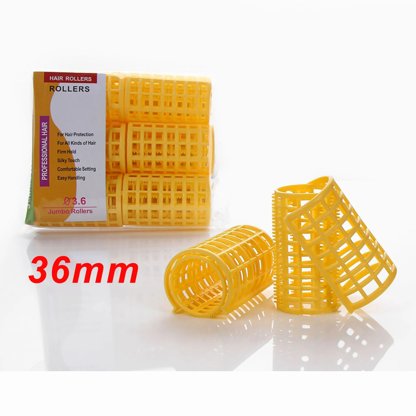 3pack/set 30mm Snap on Hair Rollers Plastic DIY Hair Styling Roller Curlers Clips Air Bang Clamps Curling Perm Rods Barber 1503 241220