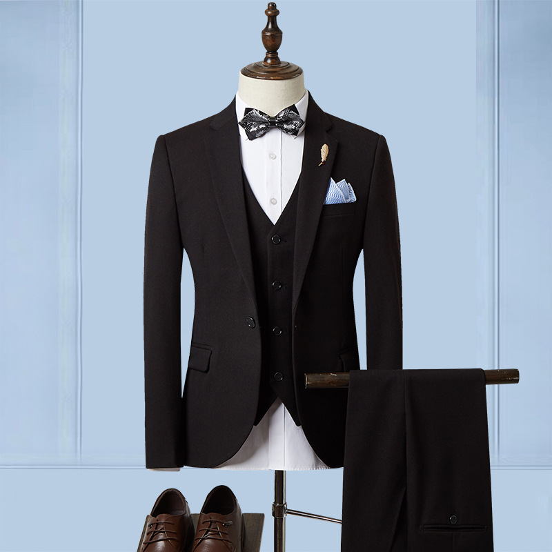F1222Men's three-piece suit business formal casual blazer