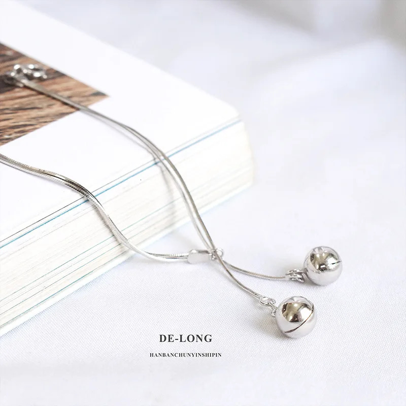 Minimalist S925 Silver Snake Bone Bell Bracelet Unique and Chic Womens Jewelry 241220