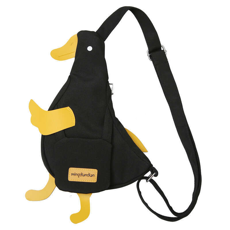Cute women, large capacity crossbody funny little duck shoulder bag, casual and versatile college student dumpling bag for women