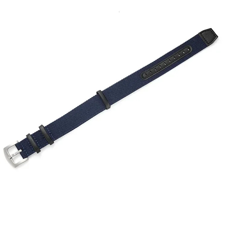 Fashion Nylon Cowhide Waterproof Comfortable Men Women Watchband Genuine Leather Watch Knitted Integrated Universal Strap 241220