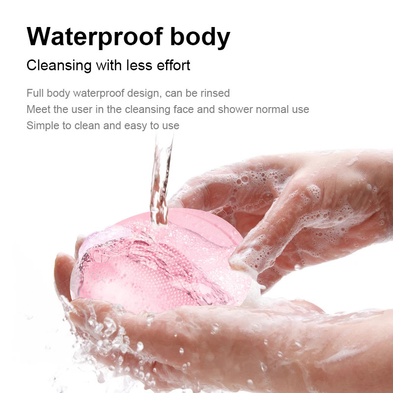 Electric silicone brush skin massager cleaner sonic vibration cleaning machine deep hole 241213