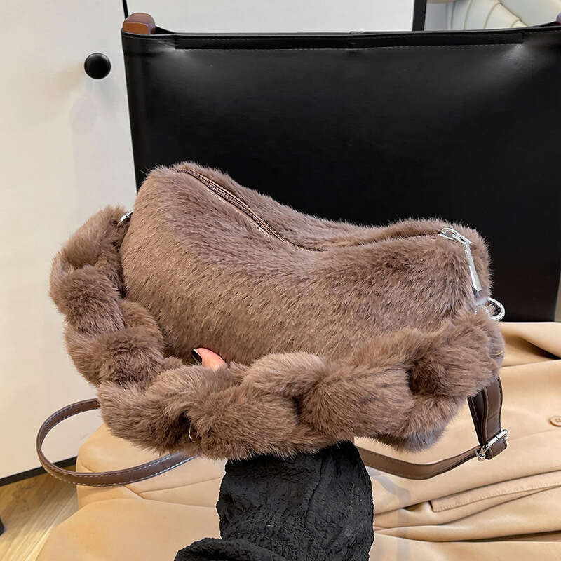 Ins Fashion Cute Plush Premium High End Handheld Box Versatile Single Cross Shoulder Small Bag
