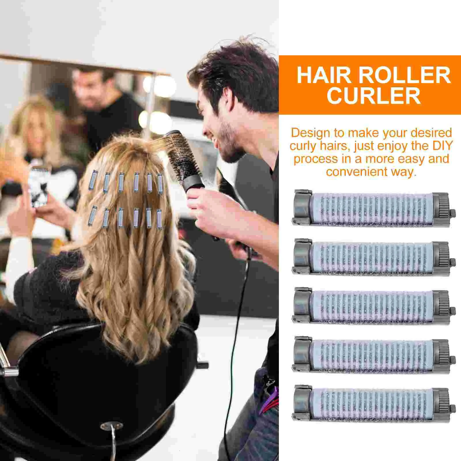 20 Pcs Hair Curlers Rollers Clips for Short Root Perm Salon Self Grip Holding Plastic 241220