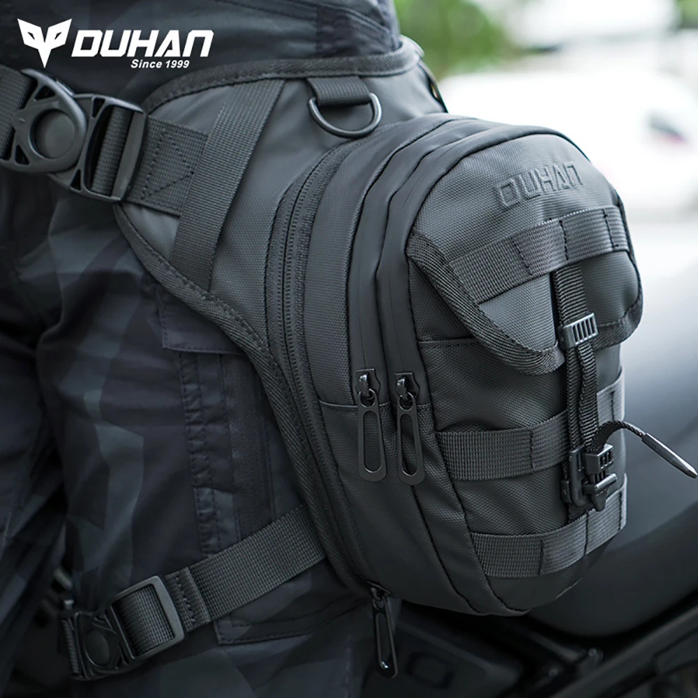 DUHAN Multi-Function Motorcycle Drop Leg Bag Hip Bum Motorcycle Bag Outdoor Waist Bag Motorbike Riding Chest Bag 241223