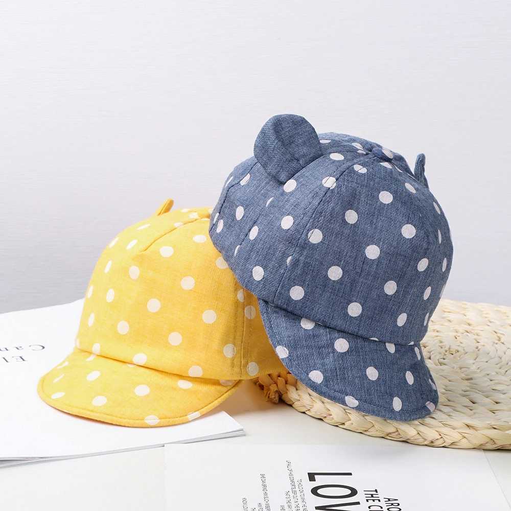 Caps Hats Baby casual baseball cap 6-24 months spring summer autumn bunny ear hat beach hat Panama hat outdoor childrens sun hat H241223