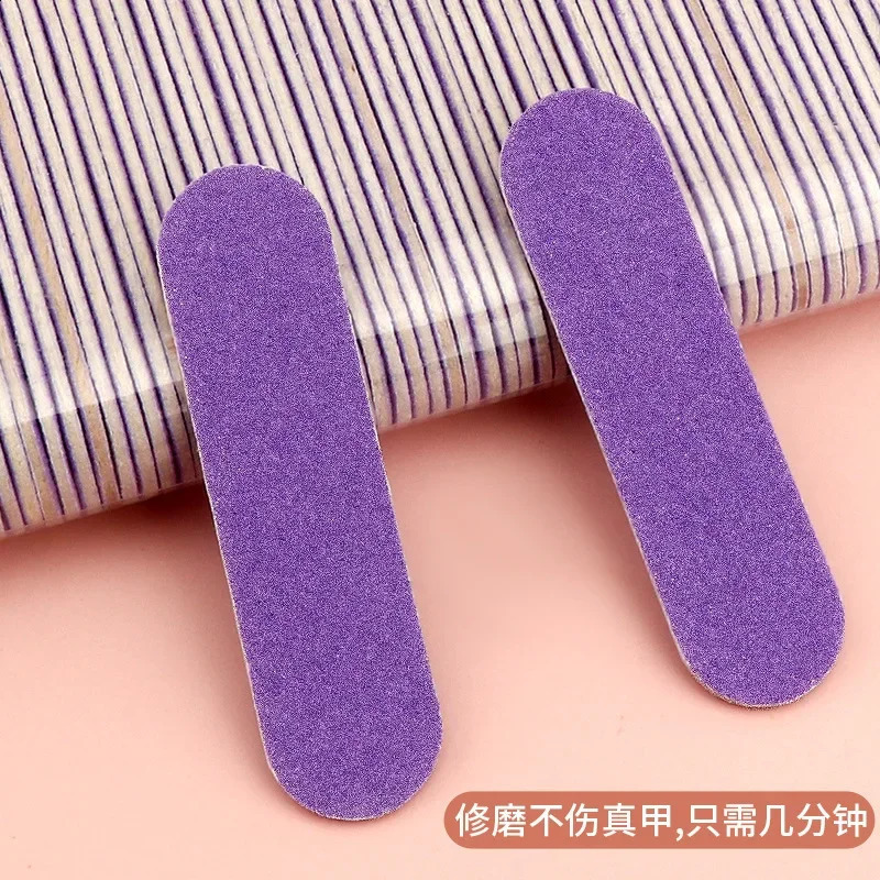 Nail Art Rubbing Strip with Both Sides Frosted Mini Colored Nail Polish Finger Wood Practice Durable Water Washing High Hardness 241223