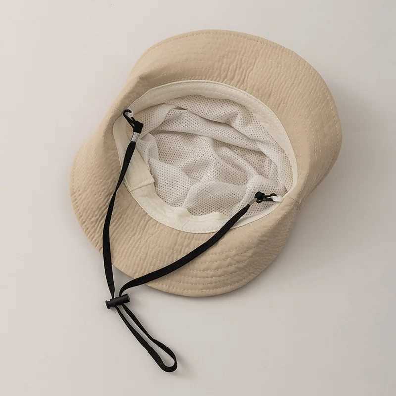 Caps Hats Japanese solid color childrens fisherman hat spring and summer adjustable childrens outdoor sun hat Korean boy and girl casual hat H241223