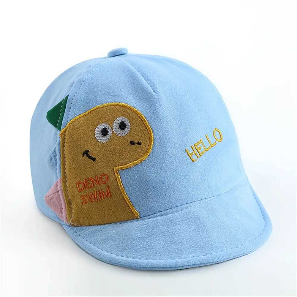 Caps Hats Summer mesh cartoon dinosaur baby baseball cap childrens baseball cap boys and girls sun hat outdoor adjustable hat for young children H2412