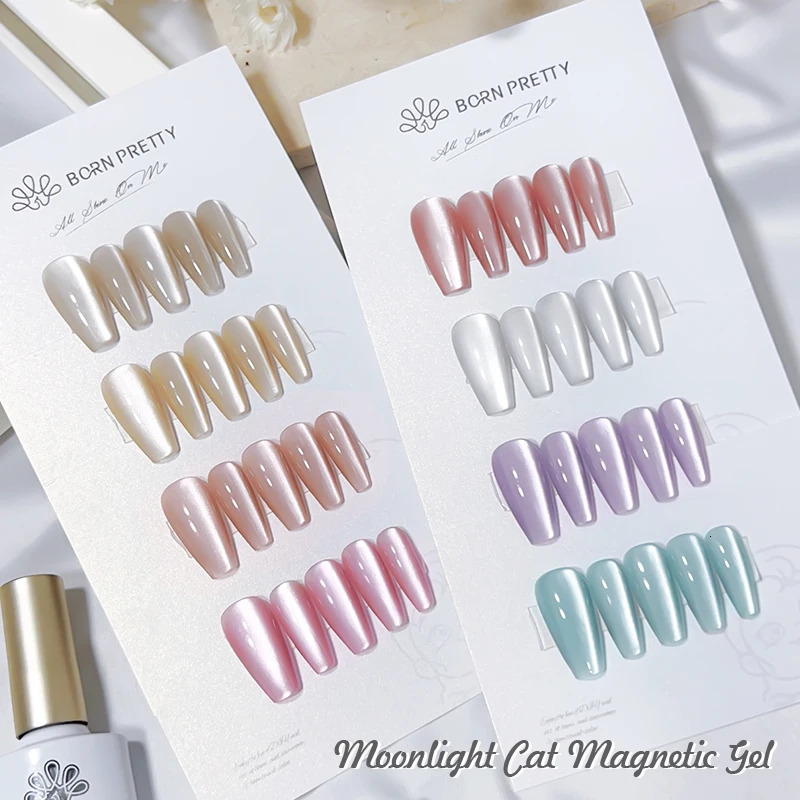 10ml Double light Moonlight Cat Magnetic gel nail polish Set White Silver Light Nail Soap UV LED UV gel Set 241220