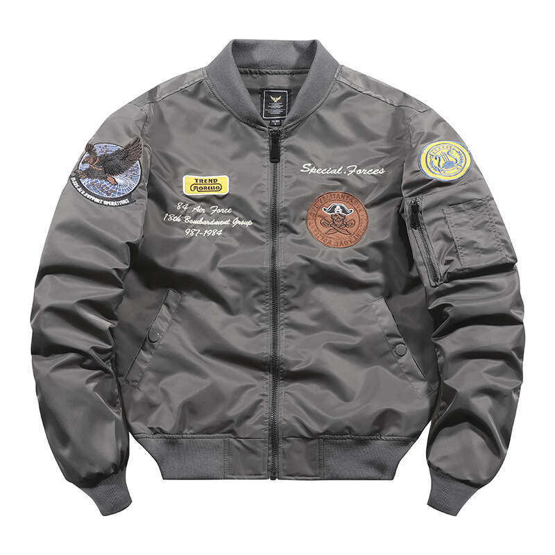 Tough Guy New Autumn and Winter Air Force MA1 Pilot Men's Embroidered Baseball uniform Oversized Jacket