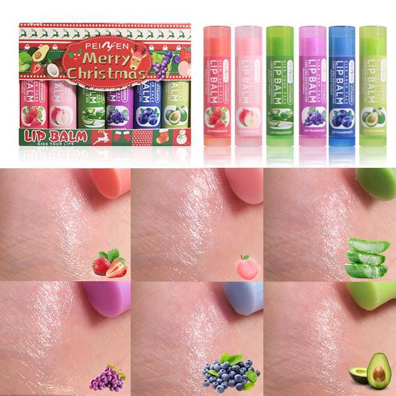 6 pcs Christmas Moisturizing Lip Balm Winter Dry Lip Balm Christmas giftXJ241223