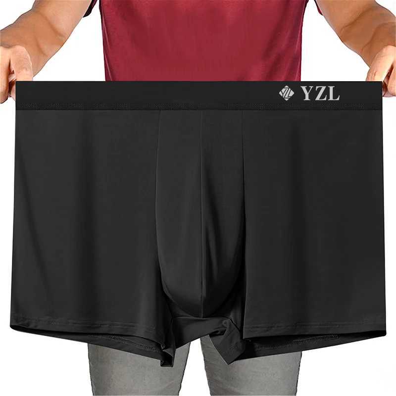 Mens ice silk underwear breathable Wicking Fitness sports high-performance elastic boxer fabric mens gift box new underwear W241223