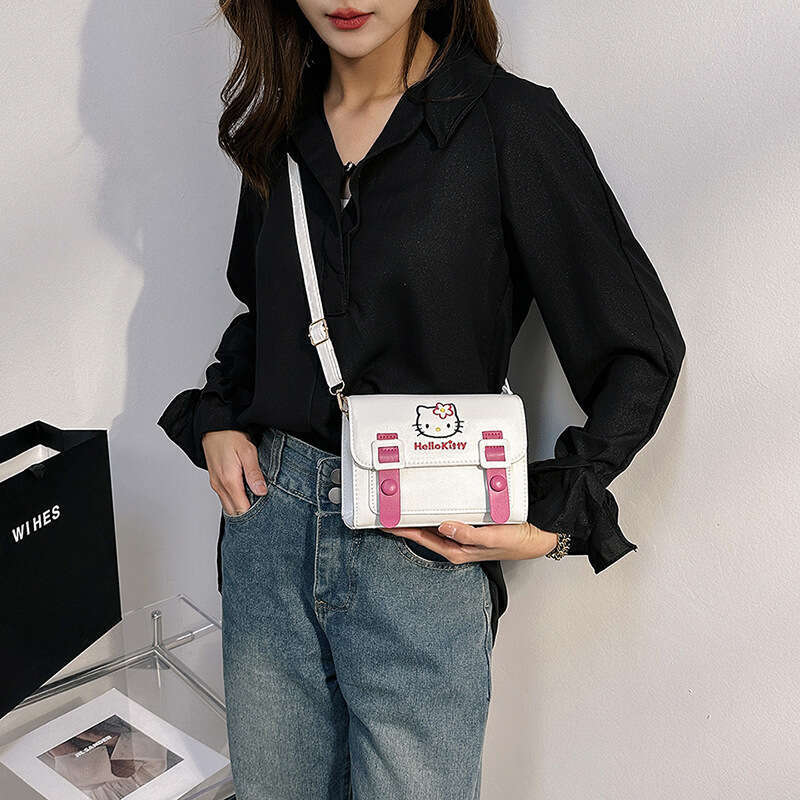 Small Niche Design Women's New Korean Version Instagram Style Single Shoulder Crossbody Bag, Cute Contrasting Color Small Square Bag