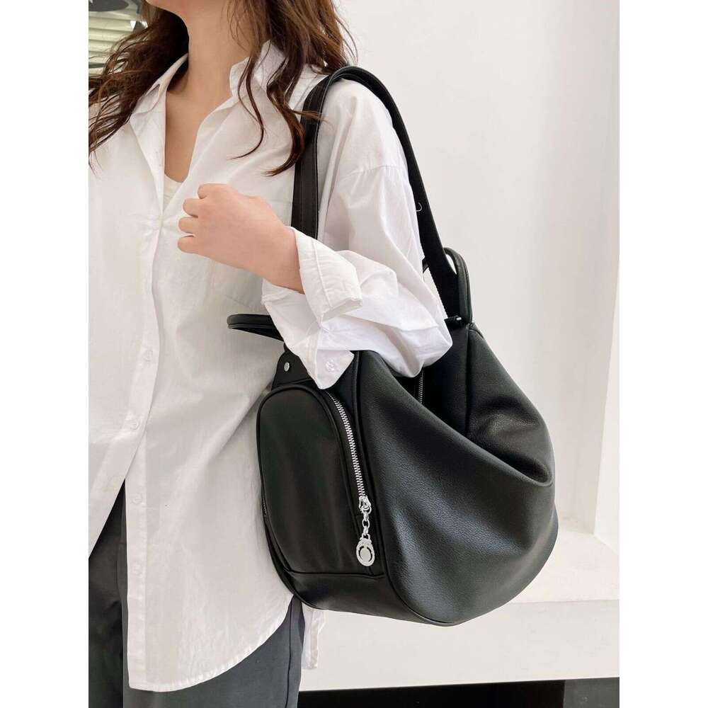 Women's Bags Handbag Casual Soft Leather Women Backpacks Fashion Solid Color Zipper Design Student Schoolbags Portable Travel Backpack
