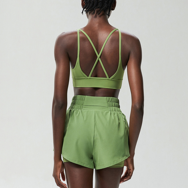 Women's Outdoor Running Clothes Summer Breathable Quick Drying Short Sportswear Two-piece Set Women's Yoga Set Women's Sportswear