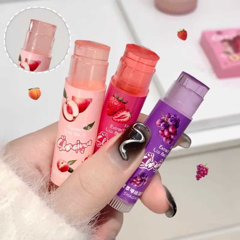 Jelly Fruit Lip Balm Plant Extract Moisturizing Nourishing Lip Pomade Lasting Hydrating Lip Gloss Care Juicy Peach LipsticksXJ241223