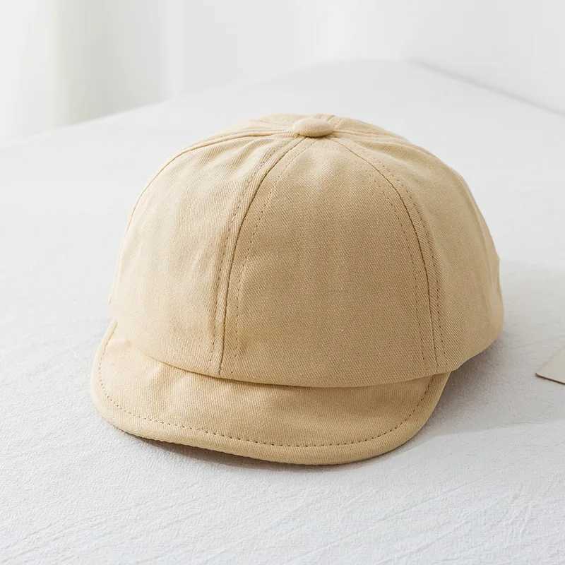 Caps Hats Summer Solid Color Baby Hat Soft Brim Cotton Baby Boy Girls Baseball Hat Casual Childrens Sun Hat Childrens Visual Hat H241223