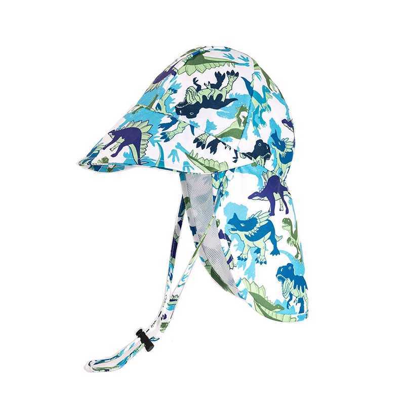 Caps Hats New Panama Summer Baby Bucket Hat Boys and Girls Cartoon Breathable Mesh Childrens Beach Shawl Sun Hat Childrens UV Protective Hat H241223