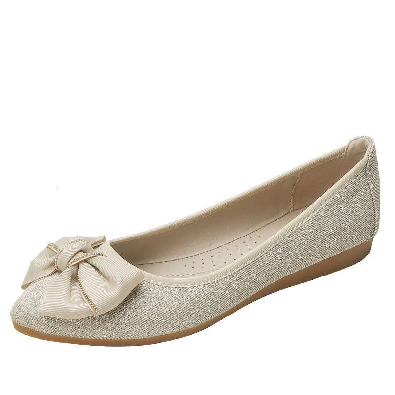 Profsional Sho, Ballet, Small Fragrance, Ladi, Versatile Temperament, Bow Tie, Shallow Mouthed Ladybug, Flat Bottomed Women's Singl, Work All Sea