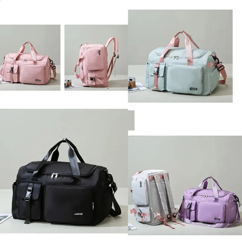 Sports and fitness bag travel dry and wet handbag womens swimming shoulder cross body fitness outdoor travel bag weekend backpack 241220