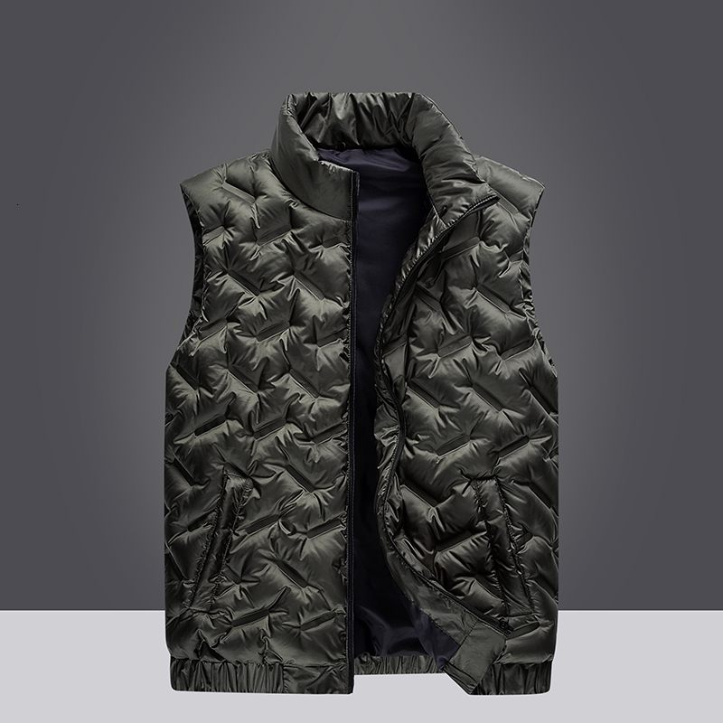 Autumn And Winter Vest Men New Thickened Plus Size Down Cotton Vests Loose Outer Warm Jacket Undershirt With Collar
