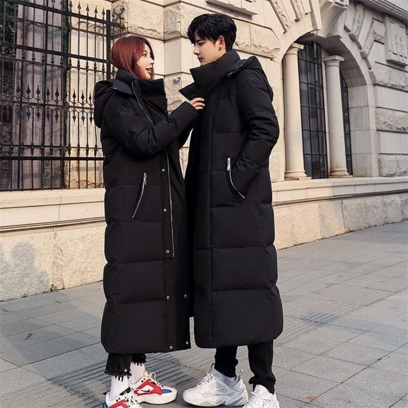 Men Oversized Long Cotton Parka Puffer Outwear Coats Streetweare Male Down Jacket Solid Winter Thick Warm 241220