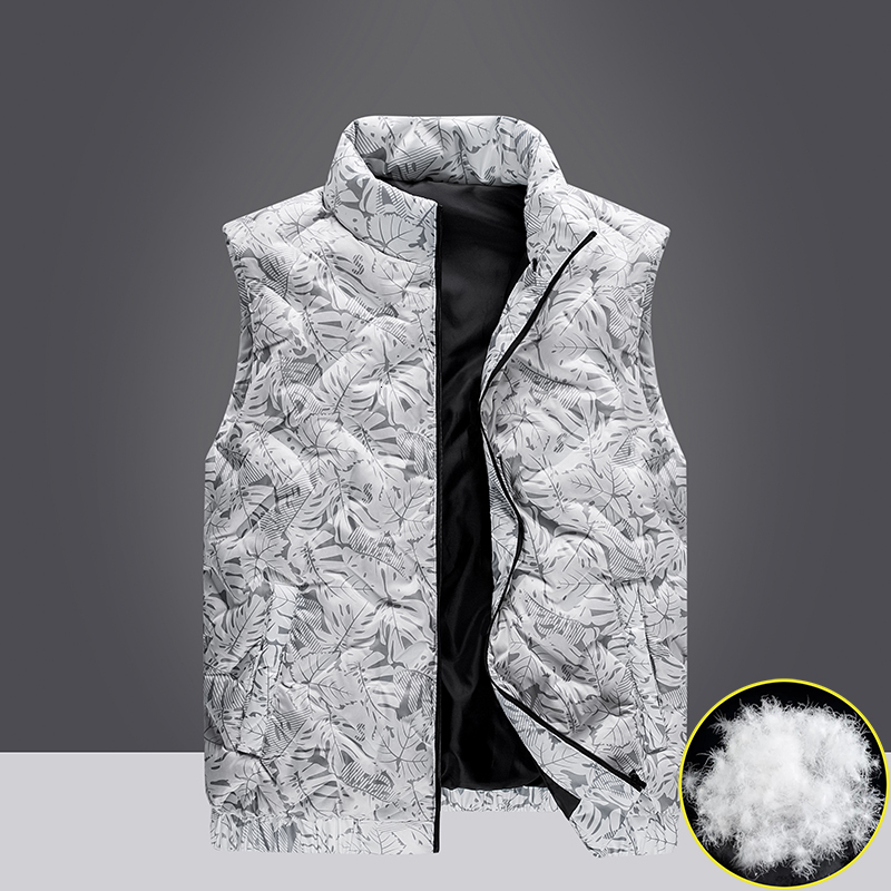 Autumn And Winter Vest Men New Thickened Plus Size Down Cotton Vests Loose Outer Warm Jacket Undershirt With Collar