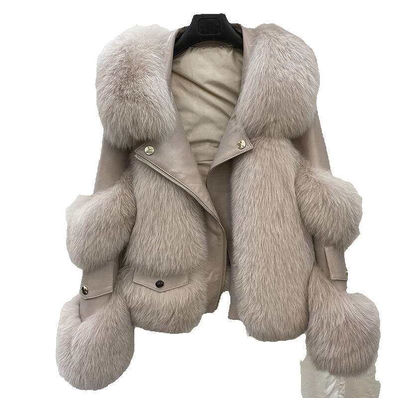 Haining for Womens 2024 New Fine Imitation Fox and Integrated Young Elite Style Fur Coat