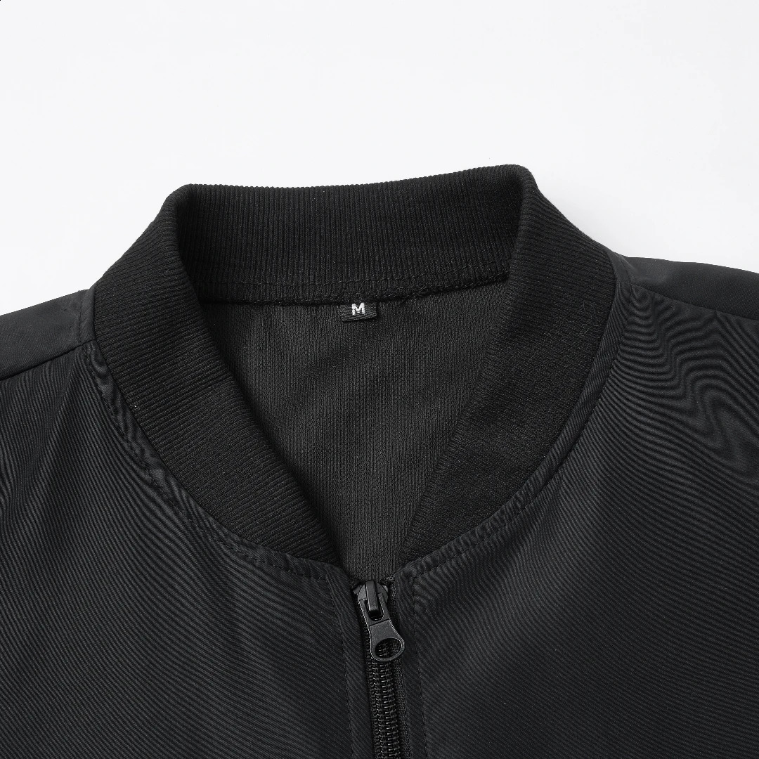 Spring and Autumn Baseball Collar Short Loose Solid Color Jacket Mens Business Casual Thin Coat Trend 241220