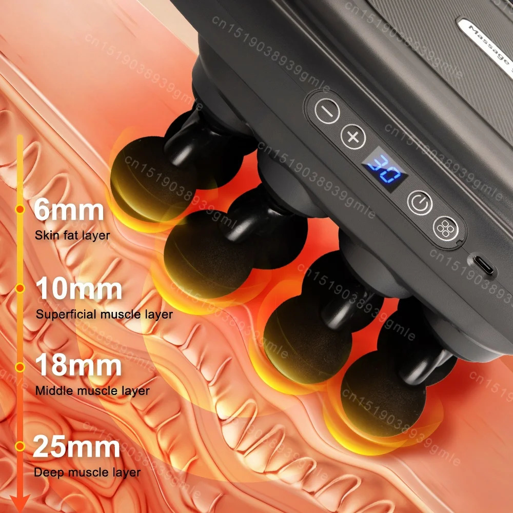 16 head fascia gun highfrequency vibration body massager back and waist neck shoulder Masajeador 241213