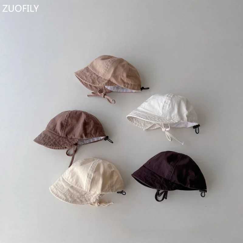 Caps Hats Soft Brim Baby Hat Solid Color Cotton Childrens Baseball Hat Outdoor Leisure Spring Summer Preschool Baby Sun Sunshade Hat H241223