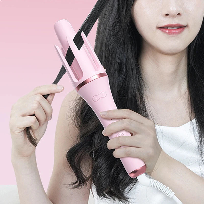 Automatic Curling Iron with Negative Ion for Smooth and Shiny Curls 32mm Ceramic Coating Auto Hair Curler Portable Home Travel 241223