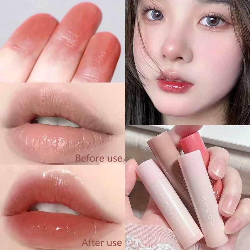 Long lasting moisturizing color lipstick nourishes lips reduces lip line resists dry cracks and lipstick natural female lip care lip glossW241223