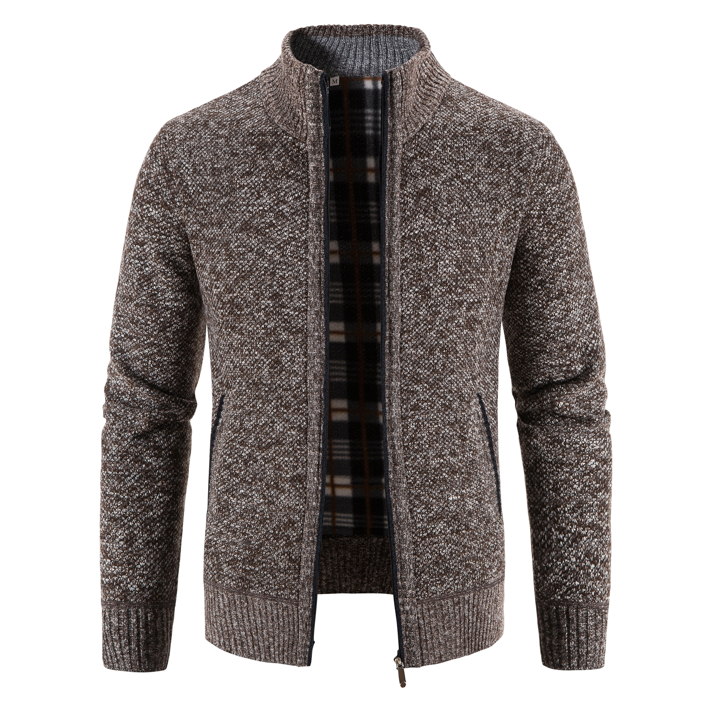 Men Sweater Jacket Winter Autumn Cold Coat Fleece Zipper Cardigan Soft Jumpers Turtleneck Warm Y2K High Quality Outerwear